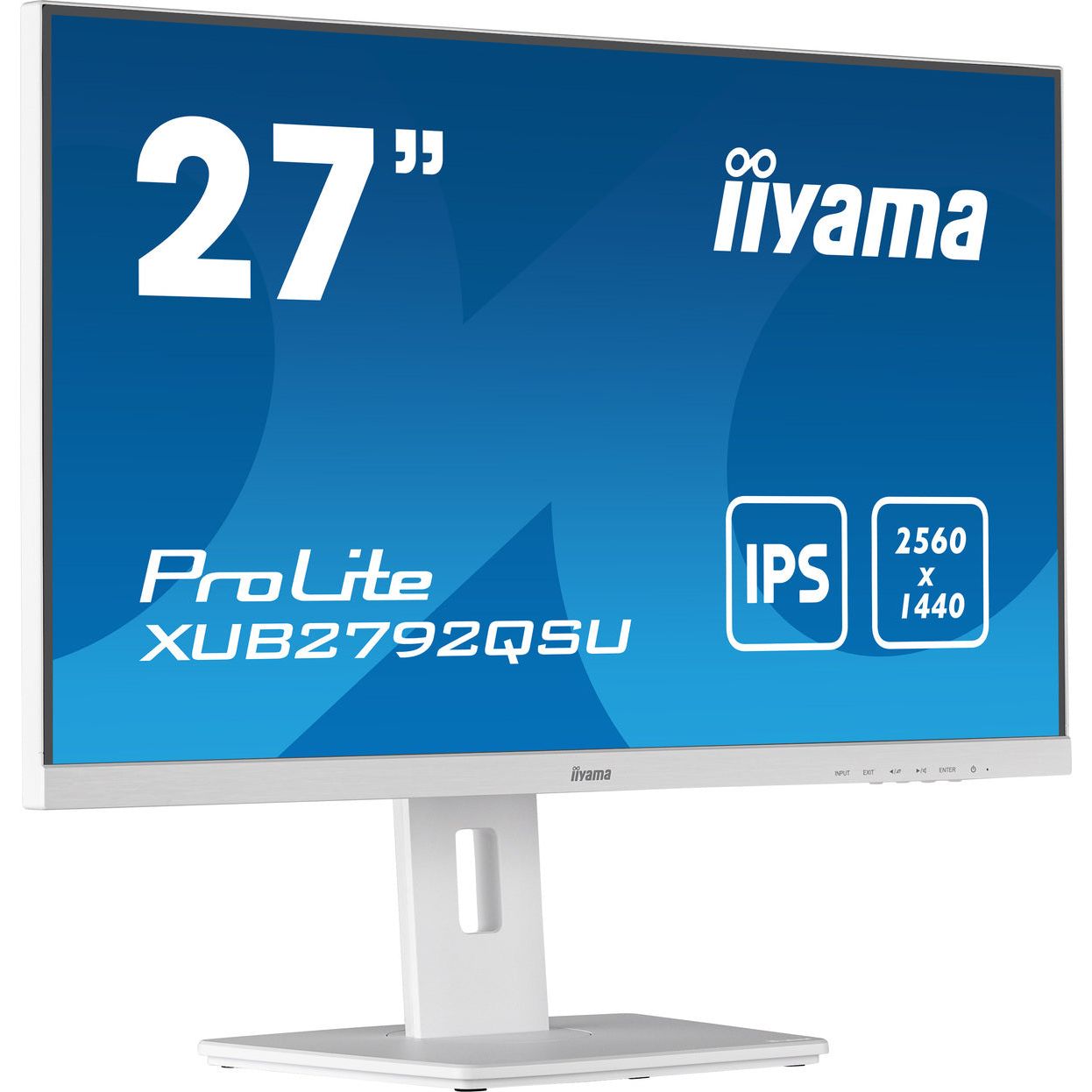 iiyama ProLite XUB2792QSU-W5 computer monitor 68.6 cm (27") 2560 x 1440 pixels Wide Quad HD LED White