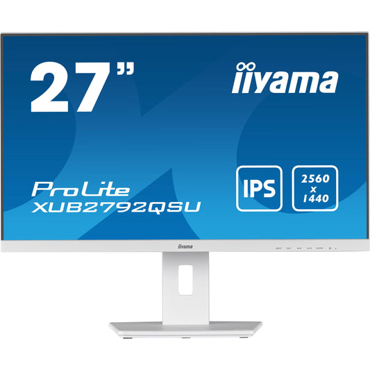 iiyama ProLite XUB2792QSU-W5 computer monitor 68.6 cm (27") 2560 x 1440 pixels Wide Quad HD LED White