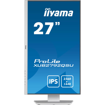 iiyama ProLite XUB2792QSU-W5 computer monitor 68.6 cm (27") 2560 x 1440 pixels Wide Quad HD LED White