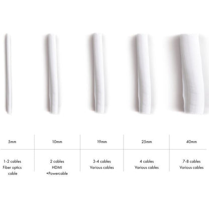 Multibrackets M Universal Cable Sock Self Wrapping 19mm White 25m