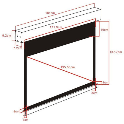 Multibrackets M 16:10 Motorized Projection Screen 165,9x103,7, Black 77"