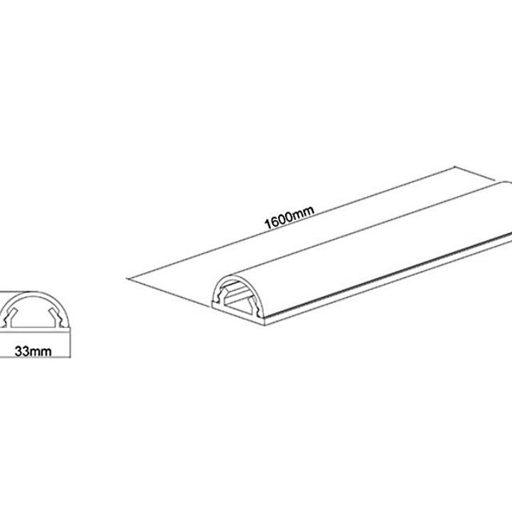 Multibrackets M Universal Cable Cover Black 33mm-W 1600-L