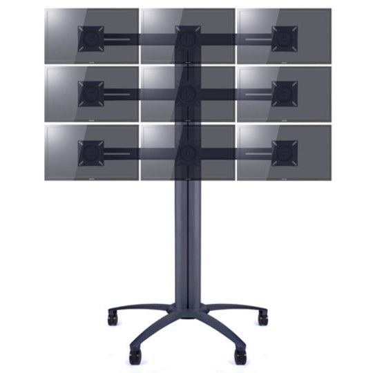Multibrackets M Public Display Stand Triple Screen Mount 10"-24" Silver