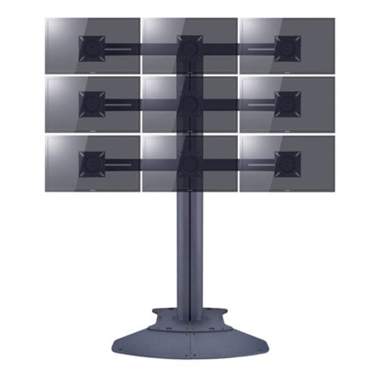 Multibrackets M Public Display Stand Triple Screen Mount 10"-24" Black