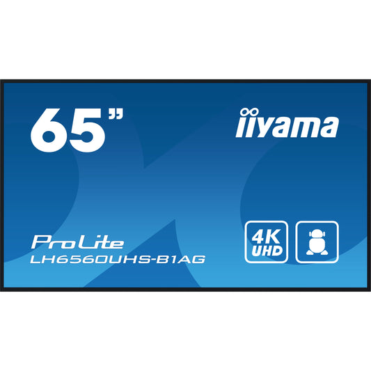 iiyama ProLite LH6560UHS-B1AG 65" 4K UHD professional digital signage display with advanced control and connectivity options