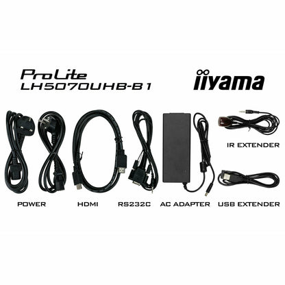 iiyama ProLite LH5070UHB-B1 50" Large Format Display with 24/7, 4K UHD, Android 9.0 and 700cd/m² High Brightness