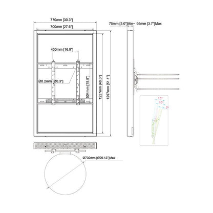 Multibrackets M Pro Series Enclosure 55" Column Medium Black