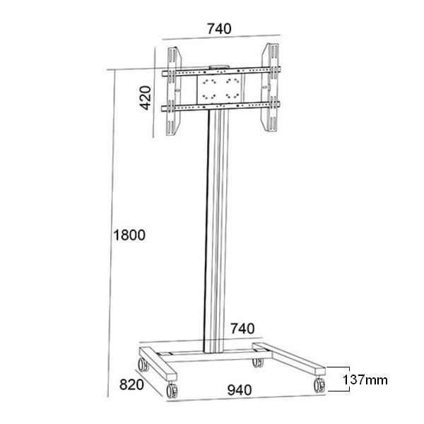 Multibrackets M Display Stand 180 Single Silver