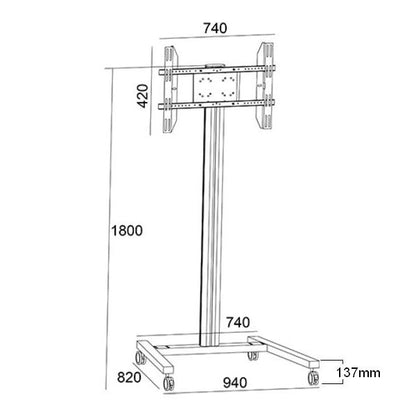 Multibrackets M Display Stand 180 Single Silver