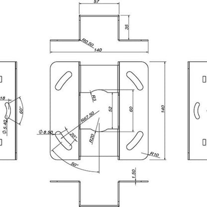 Multibrackets M Universal Projector Ceiling mount 600-1000 with Fine tune
