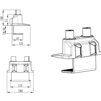 Multibrackets M Duo Deskmount Black