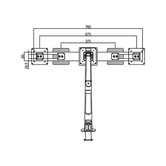 Multibrackets M VESA 75 100 Duo Quick Release Plate Black