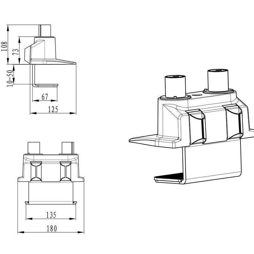 Multibrackets M Duo Deskmount White