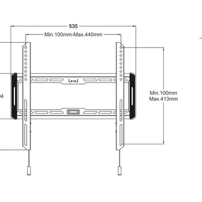 Multibrackets M Universal Wallmount Fixed Medium Black
