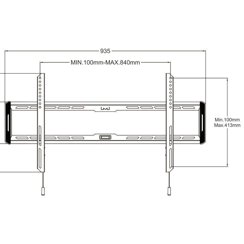 Multibrackets M Universal Wallmount Fixed Large Black