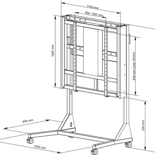 Multibrackets M Motorized Floorstand 80 kg White HD