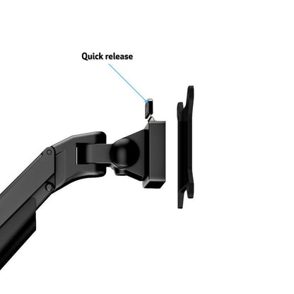 Multibrackets M VESA Gas Lift Arm Desk or Wall Basic Black HD