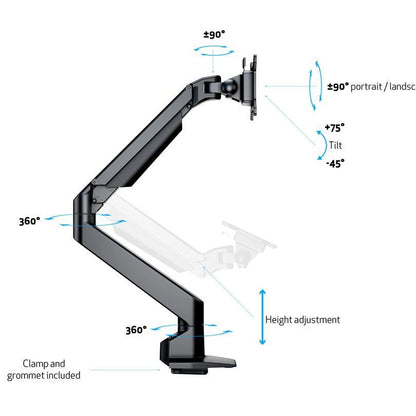 Multibrackets M VESA Gas Lift Arm Single Black HD