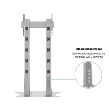 Multibrackets M Public Display Stand 210 Dual Pillar Floorbase Silver