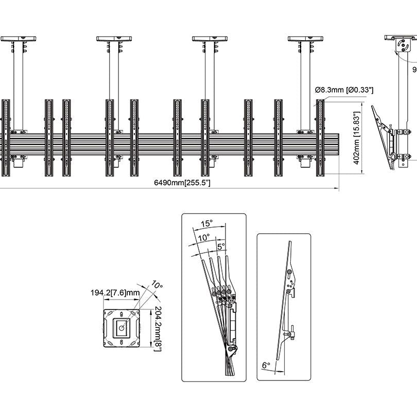 Multibrackets M Menu Board Mount Pro MBC5X1U