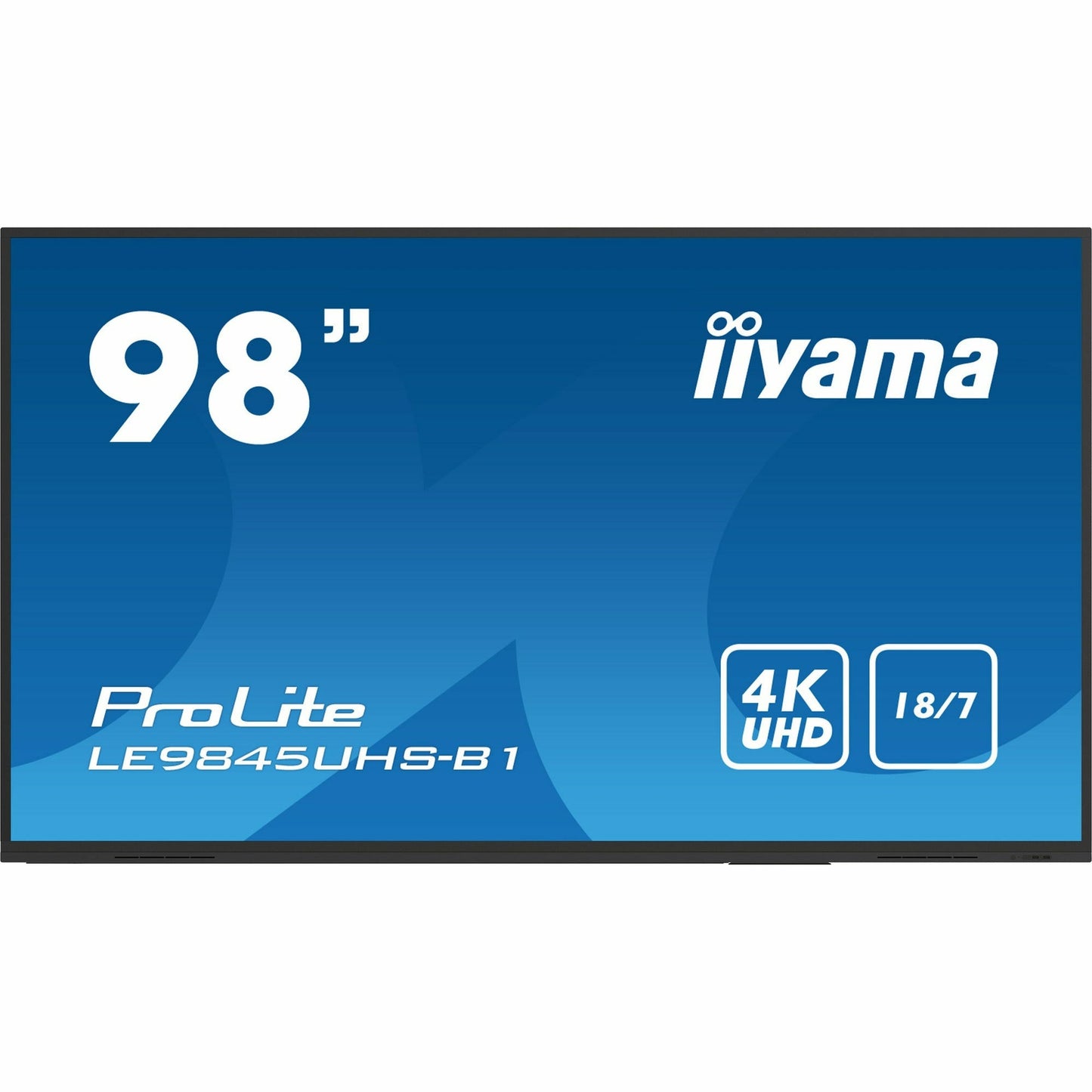 iiyama ProLite LE9845UHS-B1 98’’ 4K UHD Professional Signage Display, featuring Android OS, 18/7 Operation, E-Share / ScreenShare, Landscape Only