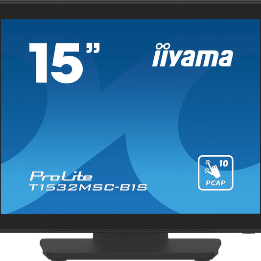 iiyama ProLite T1532MSC-B1S computer monitor 38.1 cm (15") 1024 x 768 pixels XGA LCD Touchscreen Black
