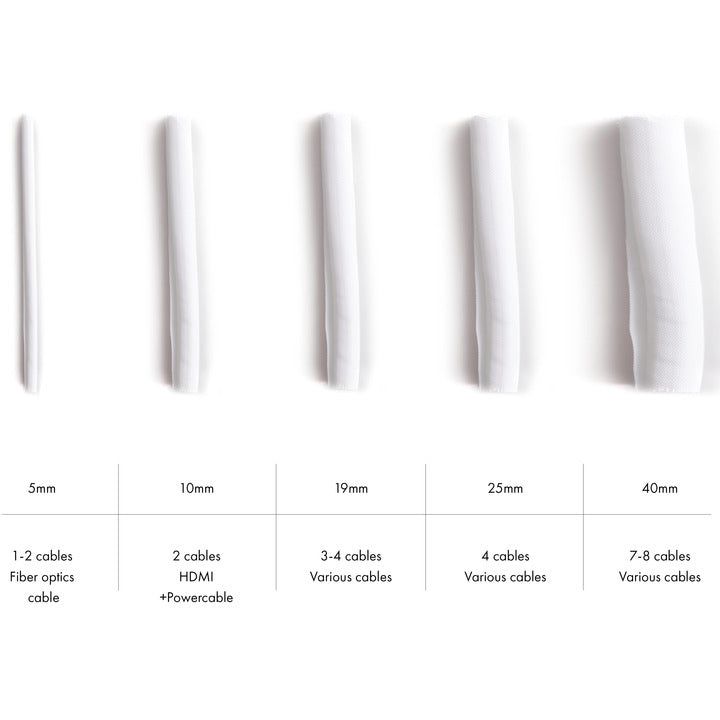 Multibrackets M Universal Cable Sock Self Wrapping 25mm White 25m