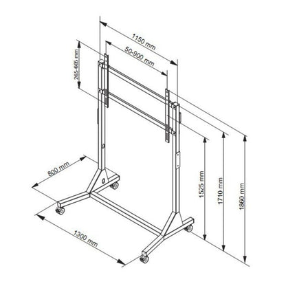Multibrackets M Manual Floorstand 130Kg White SD