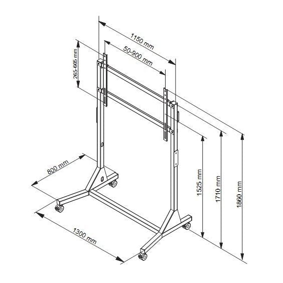 Multibrackets M Manual Floorstand 130Kg Black SD
