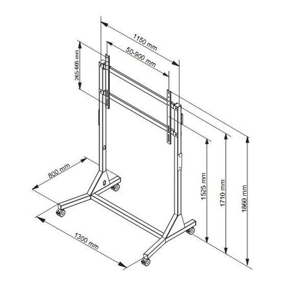 Multibrackets M Manual Floorstand 130Kg Black SD