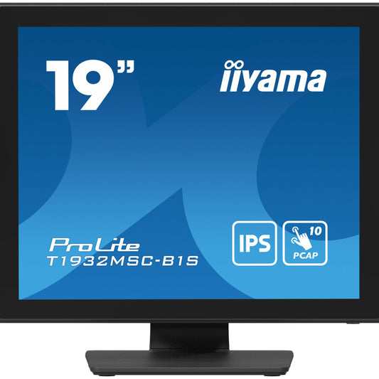 iiyama ProLite T1932MSC-B1S computer monitor 48.3 cm (19") 1280 x 1024 pixels Full HD LED Touchscreen Tabletop Black