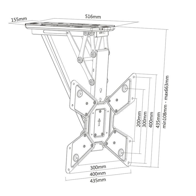 Multibrackets M Motorized Ceiling Mount 32"-55"