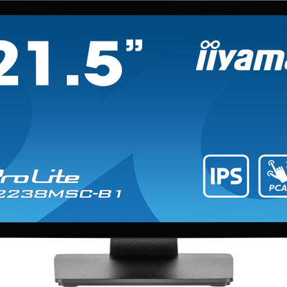 iiyama ProLite T2238MSC-B1 computer monitor 54.6 cm (21.5") 1920 x 1080 pixels Full HD LED Touchscreen Black