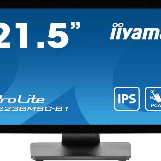 iiyama ProLite T2238MSC-B1 computer monitor 54.6 cm (21.5") 1920 x 1080 pixels Full HD LED Touchscreen Black