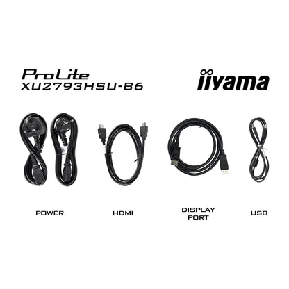 iiyama ProLite XU2793HSU-B6 27” IPS technology panel with USB hub and 100Hz refresh rate