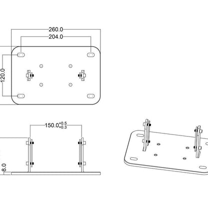 Multibrackets M Public Display Floormount Fixed Base Black