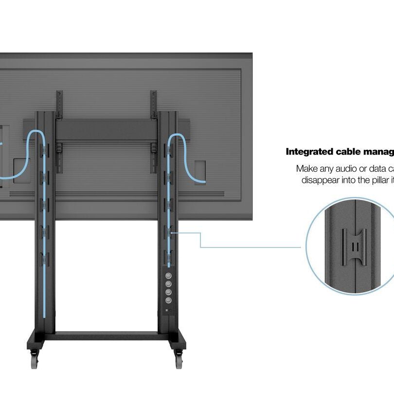 Multibrackets M Public Display Stand 180 Dual Pillar Wheelbase Black