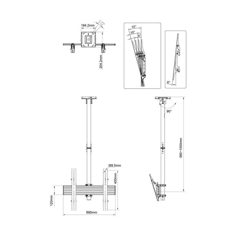 Multibrackets M Ceiling Mount Pro MBC1U