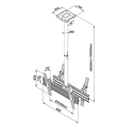 Multibrackets M Ceiling Mount Pro MBC1UX2