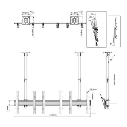 Multibrackets M Ceiling Mount Pro MBC3X1U