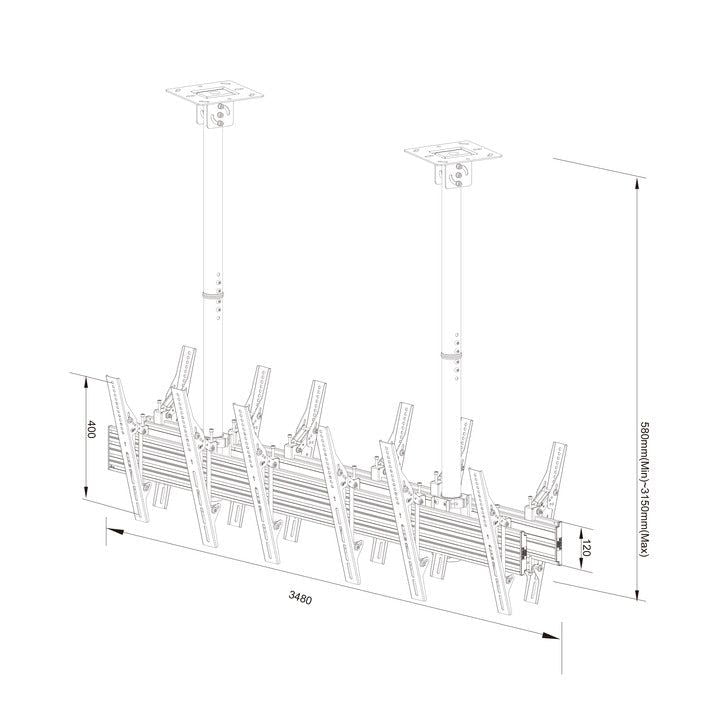 Multibrackets M Ceiling Mount Pro MBC3X1U2