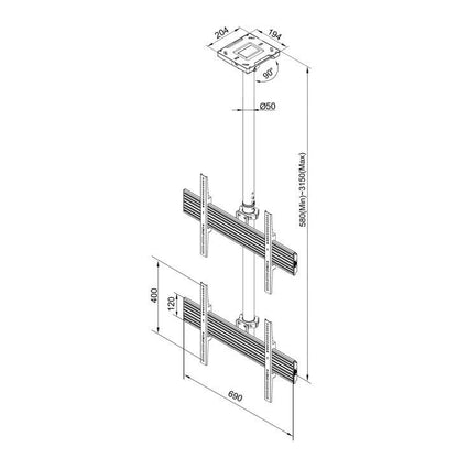 Multibrackets M Ceiling Mount Pro MBC2U