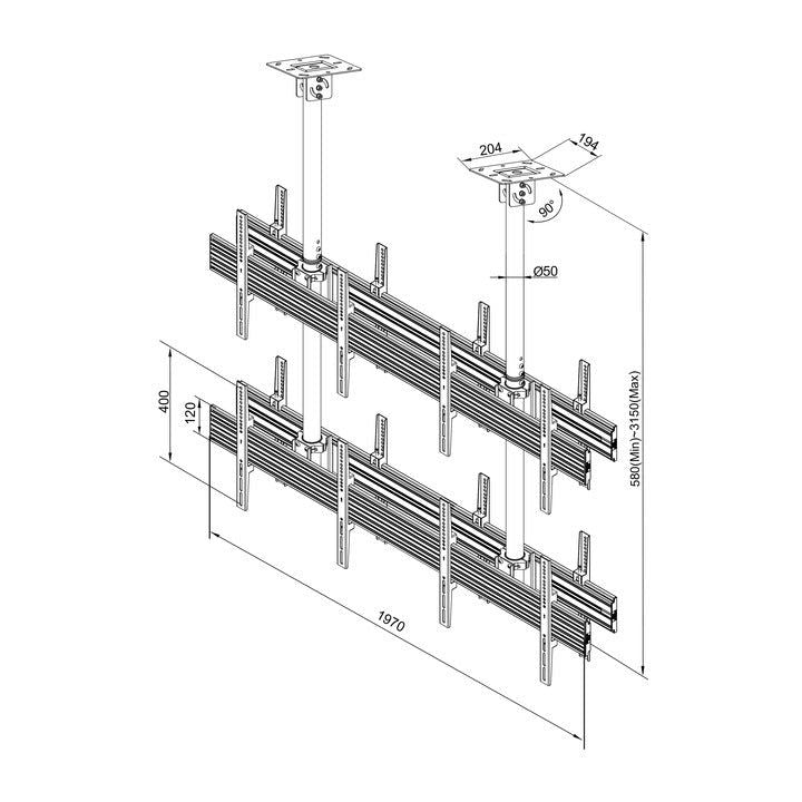 Multibrackets M Ceiling Mount Pro MBC2X2U2