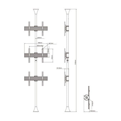 Multibrackets M Floor to Ceiling Mount Pro MBFC3U