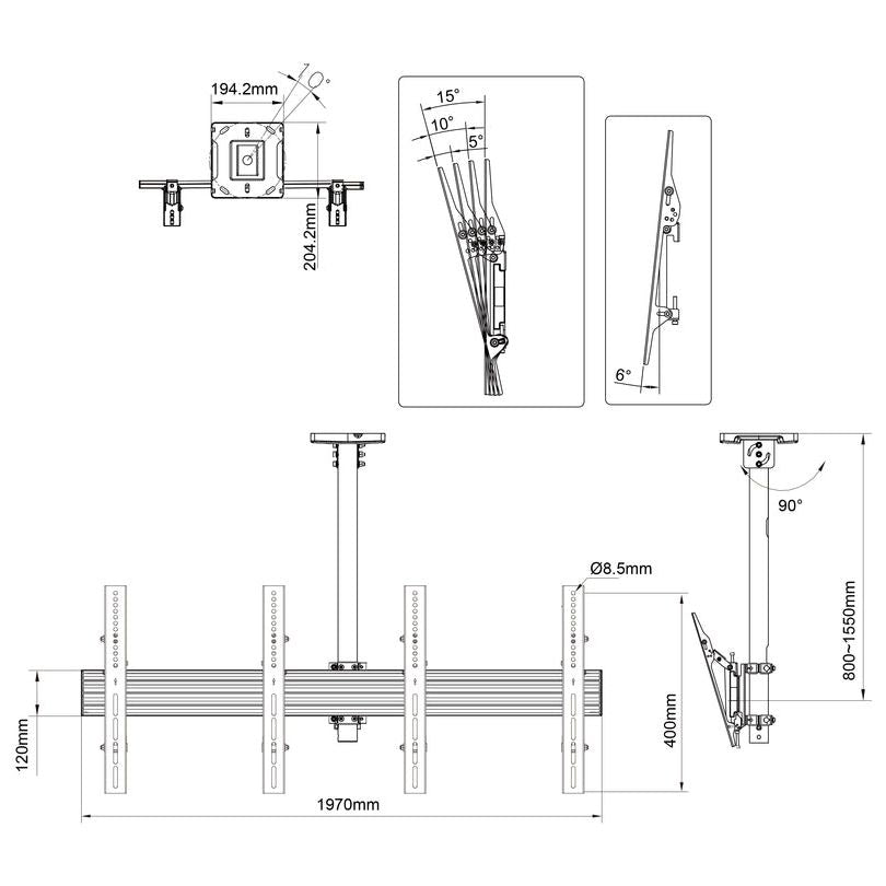 Multibrackets M Menu Board Mount Pro MBC2X1U