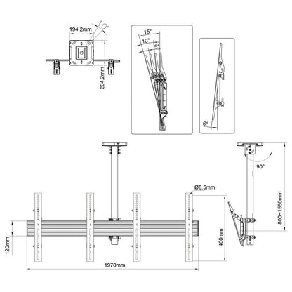 Multibrackets M Menu Board Mount Pro MBC2X1U