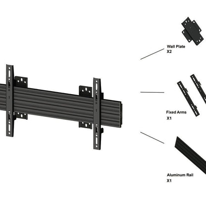 Multibrackets M Wallmount Pro MBSTH1U 600x200 Fixed Black