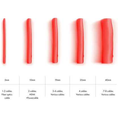 Multibrackets M Universal Cable Sock Self Wrapping 5mm Red 25m