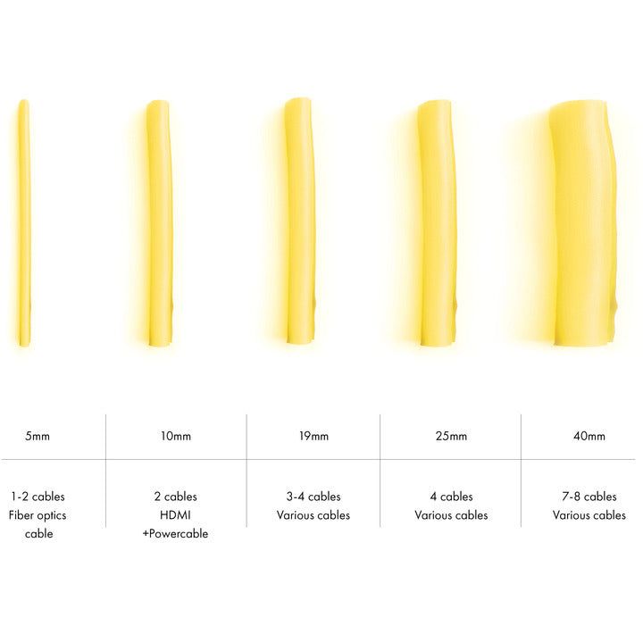 Multibrackets M Universal Cable Sock Self Wrapping 25mm Yellow 25m