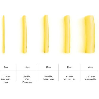 Multibrackets M Universal Cable Sock Self Wrapping 40mm Yellow 25m